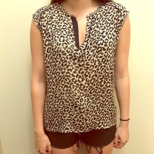 Rebecca Taylor Leopard Print Top